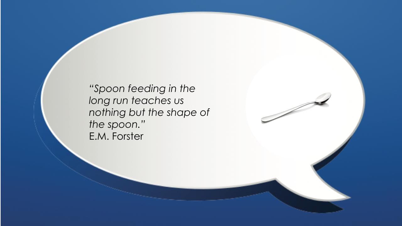 E.M. Forster quote - spoon