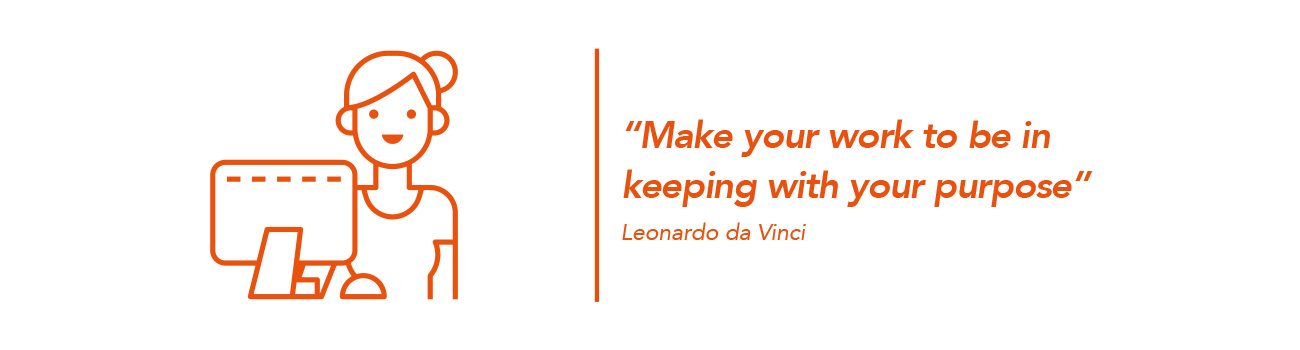 Leonardo da Vinci quote work and purpose